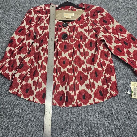 Michael Kors 100% Linen 3/4 Sleeve Swing Jacket Blazer size Large NEW NWT - Picture 8 of 10